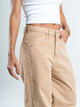 Ref: 069839 Pantalón wide leg, rígido, tiro alto, diseño cinco bolsillos, tono caqui