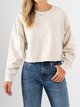 Ref: 0610432 Buzo oversize, manga larga, con cortes, cuello redondo en rib, tono caqui