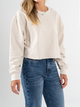 Ref: 0610432 Buzo oversize, manga larga, con cortes, cuello redondo en rib, tono caqui