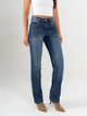 Ref: 065750 Jean straight leg, rígido, tiro medio, tono azul oscuro