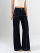 Ref: 065773 Jean palazzo, stretch, bolsillos delanteros, tiro alto, tono azul oscuro