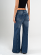 Ref: 065774 Jean palazzo, stretch, bolsillos delanteros, tiro alto, tono azul medio oscuro