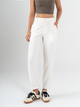 Ref: 069693 Pantalón slouchy, sin prense, tejido plano liviano, tiro alto, tono ivory