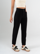 Ref: 069692 Pantalón slouchy, sin prense, tejido plano liviano, tiro alto, tono negro