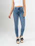 Ref: 065789 Jean Skinny stretch, tiro alto, tono azul medio