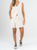 Ref: 069933 falda short, tiro alto con delantero cruzado, tono natural, tejido plano tipo lino